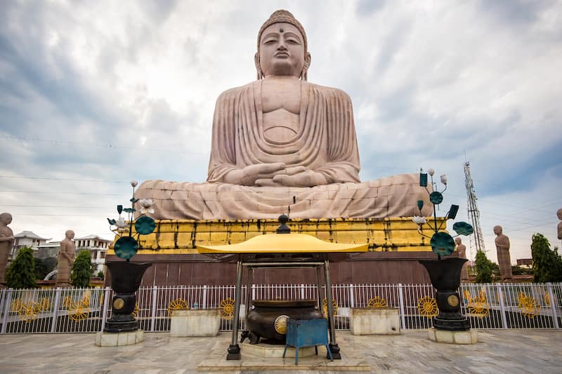 Giant statue of Buddha in Bodh Gaya, Bihar